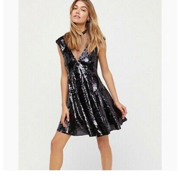 Free People Dance The Night Away Sequined Dress Size XS - Picture 1 of 10